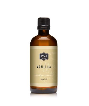 P&J Fragrance Oil - Vanilla 100ml - Candle Scents Soap Making Diffuser Oil Fresh Scents Vanilla 3.38 Fl Oz (Pack of 1)