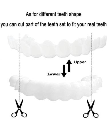 Buy WTTFC Cosmetic Teeth - Instant Veneers & Silicone Tooth Whitening Prosthesis for Men & Women | 2 Pairs of Temporary Dental Covers - Buy Online on GoSupps.com
