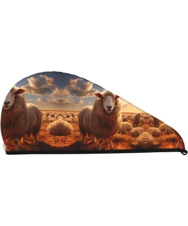 Buy Australian Sheep Dry Hair Cap for Girls - Soft Super Absorbent & Quick-Dry Elastic Wrap for Long Thick Hair - Buy Online on GoSupps.com