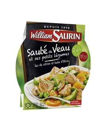 William Saurin Veal Stir-Fry with Small Vegetables Prepared Dish Lemon Juice and Olive Oil, 280g