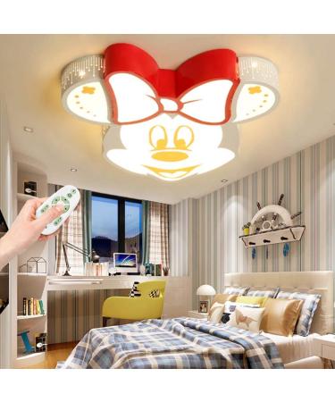 Ceiling lamp Led Mickey Acrylic Lampshaders Ceiling Lamp Young Girl Baby Children's Children's Room Lamp 40W Dimmage remote control Interior lighting Living Room Kind room kindergarten lamp wall light ...