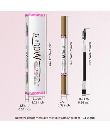Curved eyebrow pencil curved eyebrow pen - 2-in-1 eyeliner pencil with eyebrow pen | Natural-looking eyebrow pencil for travel shopping business trips - Buy Online on GoSupps.com