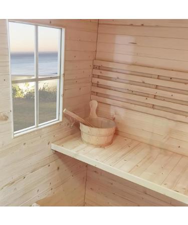 Crcyphne Sauna Bucket Wooden Sauna Bucket and Spoon Handmade Sauna and Spa Accessories Wooden Sauna Bucket - Buy Online on GoSupps.com