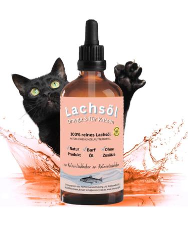 Snoozycat Premium salmon oil for cats - in food quality from Germany - Omega 3 & 6 100ml - natural salmon oil - high -dose and fresh salmon oil for cats - Buy Online on GoSupps.com