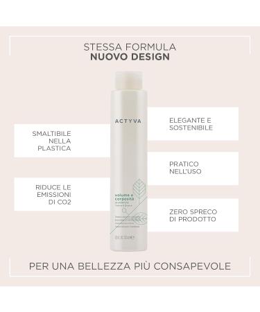  Kemon Actyva - Volume and Body Shampoo for fine hair with volumizing action with flax seeds silicone-free 250 ml - Buy Online on GoSupps.com