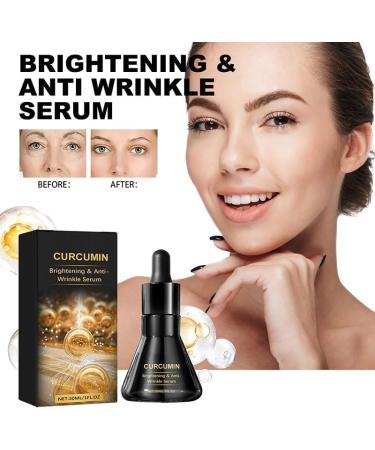  REPWEY Curcumin Brightening & Anti-Wrinkle Serum Turmeric Serum Anti-Aging Face Serum Turmeric Dark Spot Corrector Serum Brightening & Anti-Aging Facial Serum for All Skin Types (1 pcs) - Buy Online on GoSupps.com