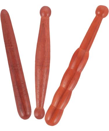 FRCOLOR 6 STK Wooden Acupressure Stick Massage Device - Portable Hand Massager for Relaxation & Pain Relief - Fragrant Red Pear Wood - Buy Online on GoSupps.com