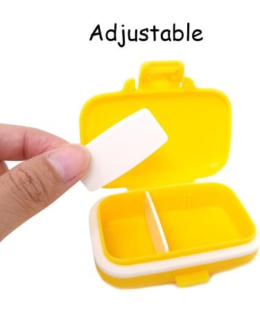 Honbay 2PCS Vitamin Organizer Box - Portable Pill Case with 3 Removable Compartments for Travel & Daily Use - Ideal for Vitamins & Medications - Buy Online on GoSupps.com