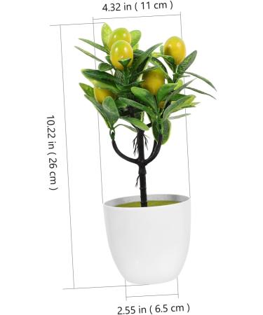 Zerodeko 2pcs Faux Lemon Potted Plant Mini Greenery Faux Plants Indoor Artificial Fruit Tree Bonsai Summer Flower Decor Ornament Office Lemon Tree Decors Plastic Desktop Decorations Yellow 11x6.5x26cm - Buy Online on GoSupps.com