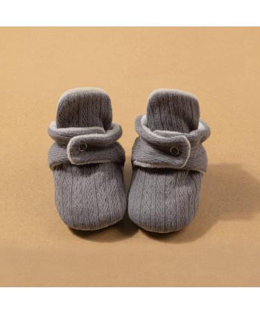Sonsage Infant Snow Boots | Soft Anti-Skid Ankle Booties for Newborns | Winter Warm Crib Shoes 6-12 Months | Gender Neutral (Grey) - Buy Online on GoSupps.com