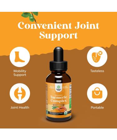 Organic Turmeric Liquid Drops for Adults - Turmeric Curcumin with Black Pepper Cinnamon & Ginger Extract Liquid for Joint Pain Mobility & Inflamation - Curcumin Drops for Immune Support - 60ml (2oz) 60ml (Pack of 1) - Buy Online on GoSupps.com