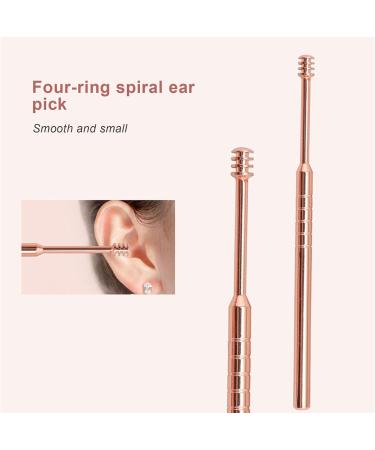 Stainless Steel Earwax Remover Kit - Rose Gold+Gold | Ear Cleaning Tool Set for Earwax Removal and Cleaning - Buy Online on GoSupps.com