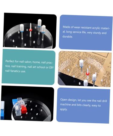 Grinding Head Display Stand Nail Drill Bit Holder Nail Bits Nail Drill Bits Container Nail Polishing Heads Stand Nail Drill Bits Stand Cross Nail Charm Acrylic Manicure Tool Holder - Buy Online on GoSupps.com