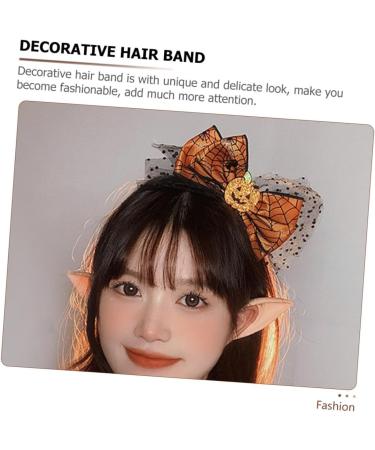 FRCOLOR Halloweens Day Accessories Halloween Headband Photo Prop Pumpkin Hair Band Pumpkin Bow Headband Masquerade Party Head Boppers Halloween Costume Headband Veil Hair Band Metal - Buy Online on GoSupps.com