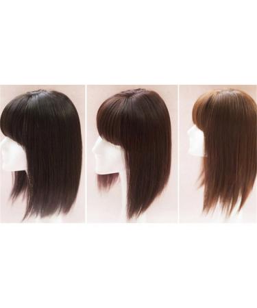 Remeehi 35cm Seamless Synthetic Hair Toupee for Hair Loss | Clip-in Hair Topper with Flat Bangs - International Shipping Available - Buy Online on GoSupps.com