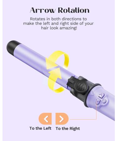Wavytalk 1 Inch Rotating Curling Iron - Automatic Curler for Effortless Waves - Up to 430 - Purple - Buy Online on GoSupps.com