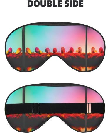 Bright Beautiful Colorful Art Print Double-Sided Eye Mask Soft and Light Blocking for Enhancing Sleep Quality - Buy Online on GoSupps.com