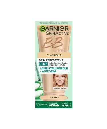 GARNIER BB Cr me Unifiante Soin Multi-usage Teint Lumineux et Hydrat (Tube 50mL) - Le Lot De 2
