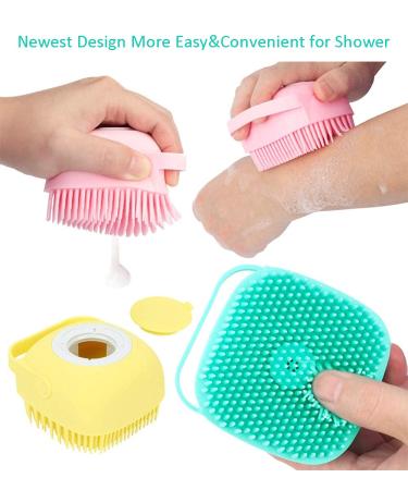 Silicone Body Scrubber for Exfoliating Shower Massage - Easy to Clean - Blue & Pink - Buy Online on GoSupps.com