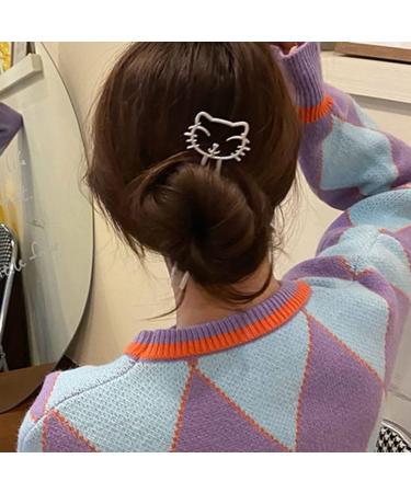minkissy Cute Cute Hairpin Womens Hair Accessories Chinese Hair Pin Chopsticks for Hair Accessories Bobby Pin Cute Hair Accessories Hot Hair Brush Cat South Korea Girl Japanese-style Alloy - Buy Online on GoSupps.com