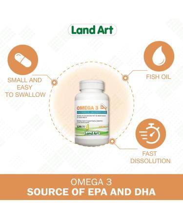 Omega-3 Supplement 120 Mini Soft Gels 150mg EAP + DHA for Kids and Adults non-GMO Gluten Free - Made in Canada - Buy Online on GoSupps.com