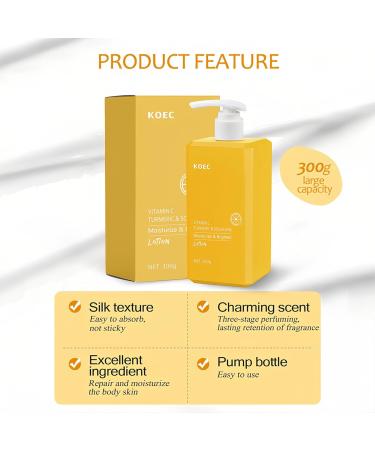 Turmeric & Vitamin C Cream Face Body Lotion - Firming Brightening and Moisturizing Skin Care (300ml) - Buy Online on GoSupps.com