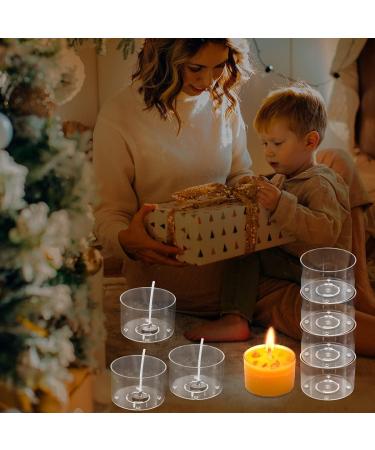 PEILIN 100 pcs Clear Tealight Cups & 40 mm Candle Wicks Set for DIY Candle Making - Buy Online on GoSupps.com