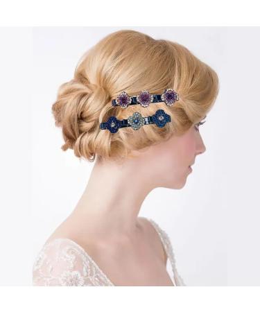 Nizerrd 4PCS Hair Clips Sparkling Crystal Clover Braided Hair Clips Women Hair Accessories for Styling Sectioninghair Clips(A) - Buy Online on GoSupps.com