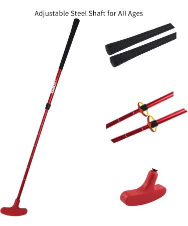 Yamato Golf Putter for Men & Kids | Right Handed & Left Two-Way | Mini Putter for Junior & Adult Golfers | Red - Buy Online on GoSupps.com
