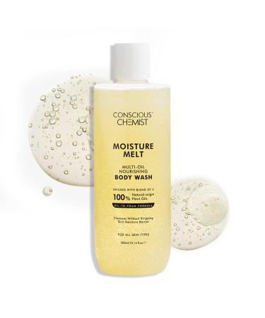 Conscious Chemist Multi-Oil Body Wash Shower Gel | 300ml | Moisturizing Body Wash for Men & Women | Hydrates Dry Skin Enhances Glow & Softness | Gentle Formula Suitable for All Skin Types