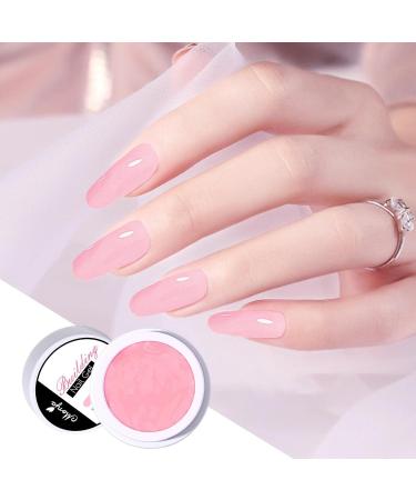 Solid Nail Glue Gel Hard Nail Extension | No-Sticky Hand Building Gel Art Modeling Sculpture Gel Nail for Home Nail Salon Pink - Buy Online on GoSupps.com
