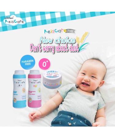 Reiscare 100% Talc-Free Rice Baby Powder 130g with Puff - Gentle & Fragrance-Free for Baby's Smooth Skin - Buy Online on GoSupps.com