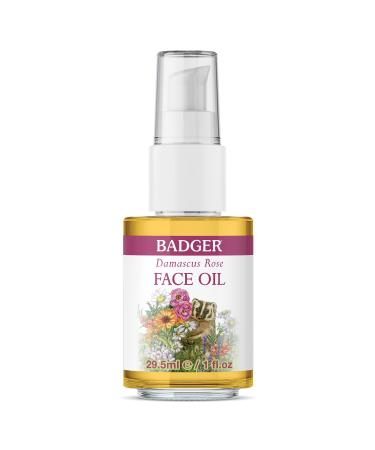 Badger Balm - Damascus Rose Antioxidant Face Oil - Certified Organic,1 oz.