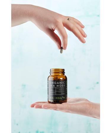 KIKI Health Organic Irish Sea Moss Capsules | Rich in Iodine for Thyroid Support | 90 Vegan Capsules - Buy Online on GoSupps.com