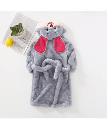 Miyanuby Baby Boys Girls Soft Flannel Bathrobe - Animal Hoodie Morning Mantle Nightwear 5-6 Years - Perfect Gift for Children - Buy Online on GoSupps.com