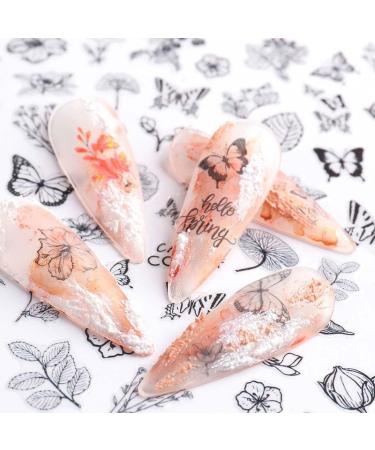 Women DIY Decals Stylish Leaves Nail Sticker Manicure Tool Slider Nail Art Decoration(style16) - Buy Online on GoSupps.com