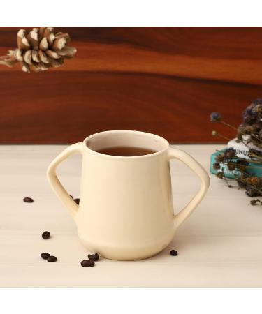 HealthGoodsIn BPA-Free Dual Handle Mug - Microwave Safe 11.83 US Fl. Oz. (350ml) - Dark Cream Color - Buy Online on GoSupps.com