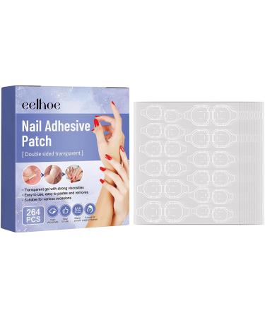 Nail Adhesive Tabs 264 Double Sided Press on Nails Sticky Tabs Transparent Fake Nail Glue Stickers Waterproof Glue Tabs for Manicure Girls Nails Care and Extension Styles - Buy Online on GoSupps.com