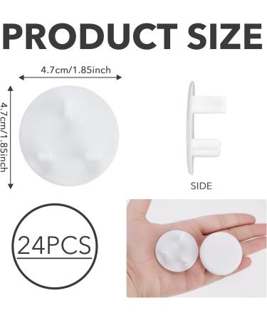 24pcs Plug Socket Covers UK White Safety Plastic Outlet Covers Protector Baby Secutity Shock Prevention Ideal for Children Safety at Home and School&Easy Install - Buy Online on GoSupps.com