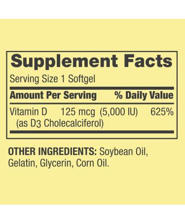GoodDealsHouse Bundle: Spring - Valley Vitamin D3 Supplement 125 mcg (5 000 IU) 250 Softgels + Weekly Pillbox - Buy Online on GoSupps.com