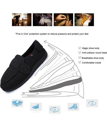 Unisex Diabetic Slippers Wide Width Winter Warm Adjustable Closure | Blue | Women's Size 5 - Buy Online on GoSupps.com