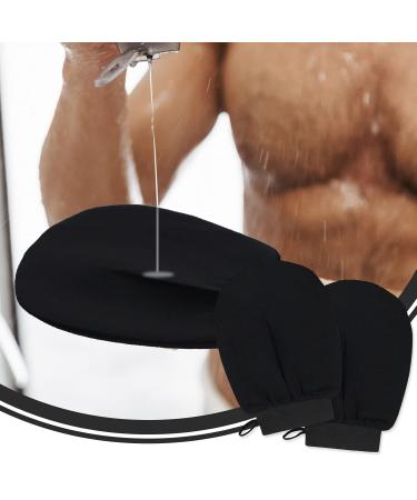 4 Pieces Black Deep Body Peeling Gloves - Dead Skin Remover for Men & Women | Exfoliating Shower Gloves - Buy Online on GoSupps.com