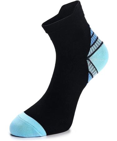 Shop 5 Pairs of Lightweight Compression Sports Socks for Men & Women - Ideal Running & Sneaker Socks | M nner Compression Stockings L Blue - Buy Online on GoSupps.com