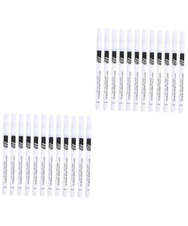 FOYTOKI 48 Pcs Eyeliner Pencil Cosmetics Eye Line Tool Glitter Eyeshadow Eye Line Pencils White Wooden Pole