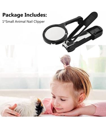 HAICHEN TEC Guinea Pig Nail Clippers with Magnifying Glass - Stainless Steel Claw Toenail Trimmer for Small Animals - Pet Grooming Supplies - Buy Online on GoSupps.com