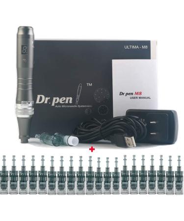 Dr. Pen Ultima M8 - Skin Care Tool Kit for Face and Body - 22 Cartridges 0.25mm (16pins x12+ 36pins x10)