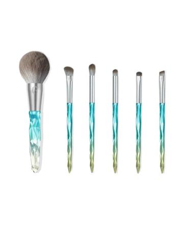 Makeup Brush 6 Professional Makeup Brushes Non-irritating Synthetic Fiber Bristles Face Eyeshadow Brush Set Blue Foundation Brushes