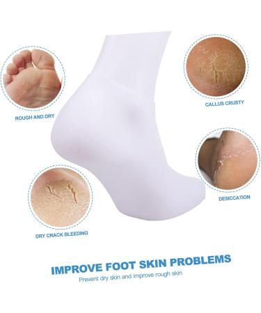 POPETPOP 2 Pairs Protective Socks Spa Cracked Heel Socks Foot Moisturizer for Dry Feet Socks for Dry Cracked Feet Women Aloe Socks Moisturizing Sebs White Miss Moisture Absorption Stocking - Buy Online on GoSupps.com