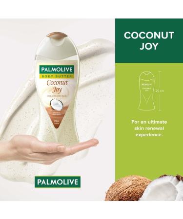 Palmolive Coconut Joy Body Wash 250ml - Exfoliating Scrub with Apricot Seed & Coconut for Smooth Skin - Ideal for Men & Women - Buy Online on GoSupps.com