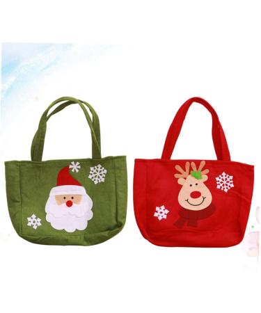 Abaodam 2pcs Claus Cloth Cookies Tote Delicate Christmas Santa Pouches Bags Aging Portable Elk Candy - Buy Online on GoSupps.com